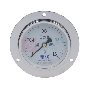 秦仪 100直径轴向压力表定制 Y-100ZT /0MPa-1.6MPa