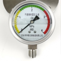 华联仪表 不锈钢压力表 HLYT-120BN 材质316L M20*1.5 直径100mm 量程0-1MPA