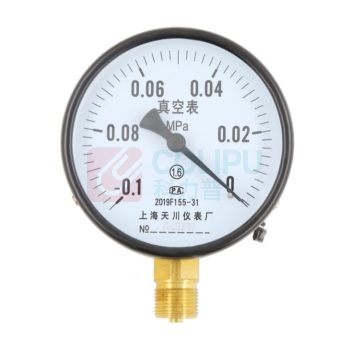 上海天川 量程-0.1-0Mpa真空表 Y100