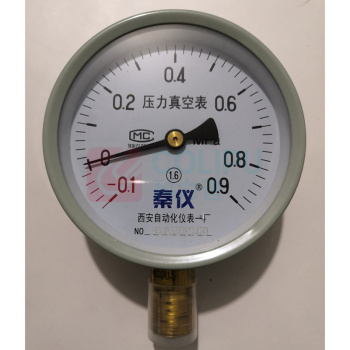 秦仪 压力真空表 YZ-100 (-0.1-0.9)MPa精度等级1.6级 (不含检测报告)