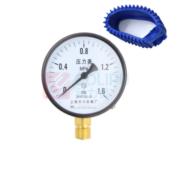上海天川 压力表 Y-100 0-1.6mpa 1.6级 Φ100 (带表头套,径向,不含检测)