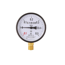 上海天川 锅炉房真空压力表 YZ-100 (-0.1-0.5mpa) 1.6级 Φ100 (径向,不含检测)