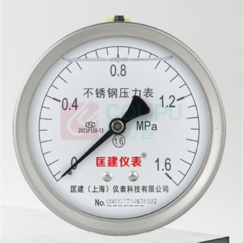 匡建仪表 不锈钢耐震压力表 YN-100BFZ 0~60MPa M20*1.5 轴向