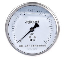 匡建仪表 不锈钢耐震压力表 YTN-100BFZ 0-2.5MPa 轴向安装 不带面板 防腐蚀 耐高温