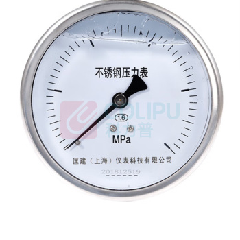匡建仪表 不锈钢耐震压力表 YTN-100BFZ 0-1MPa 轴向安装 不带面板 防腐蚀 耐高温