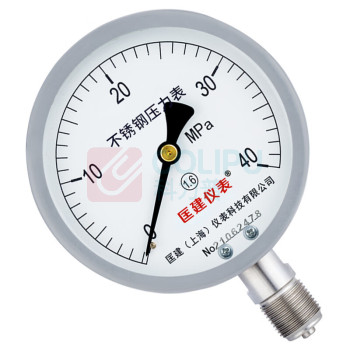 匡建仪表 普通压力表 Y-100BF 0-40MPa 1.6级M20*1.5