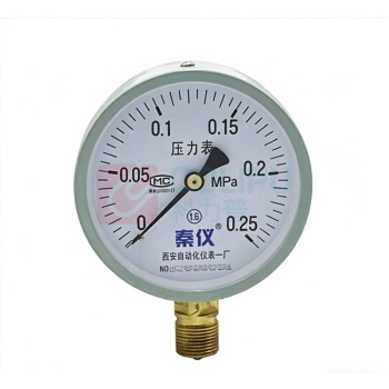 秦仪 压力表(不含检测报告) Y-100 0-0.25mpa精度等级1.6级