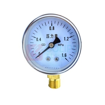 上减 压力表 M14×1.5 Ф60 0-1.6Mpa径向直接式 2.5级 GB/T1226-2001 不含检测费用