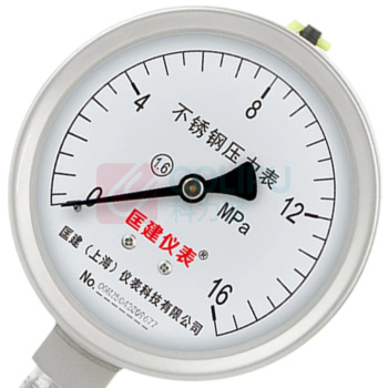 匡建仪表 CONJANT KJ 普通压力表 Y-100BF 0-16MPa 1.6级
