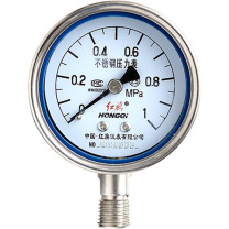 红旗 不锈钢压力表 Y-60BF 0-1.6Mpa,径向