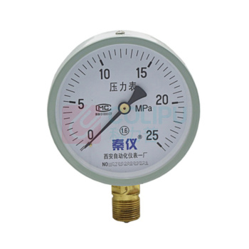 秦仪 氧压力表 0-25MPa 精度等级2.5禁油表盘直径Փ60 