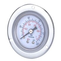 安森 带翻边不锈钢压力表(气表) Y-100 1.0级 0-0.6MPa 轴向 带第三方检测证书 