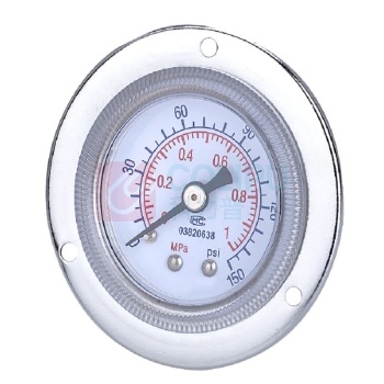 安森 压力表(气表) Y-100 1.0级/0-0.6MPa/轴向/带第三方检测证书 (白色)