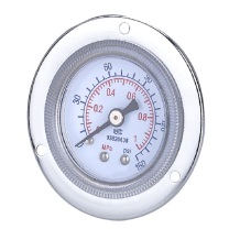 安森 压力表(气表) Y-100 1.0级/0-0.6MPa/轴向/带第三方检测证书 (白色)