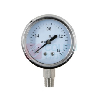 匡建仪表 不锈钢压力表0-1.6mpa表盘10厘米 Y-100BF 