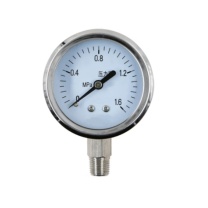 匡建仪表 不锈钢压力表0-1.6mpa表盘10厘米 Y-100BF 