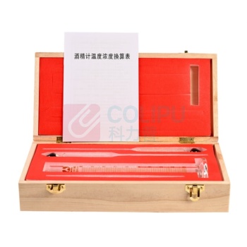 匡建仪表 CONJANT KJ 两支酒精计套装(可检测)+玻璃量筒 JJ-20型 可测0-100°计量检测含玻璃量筒