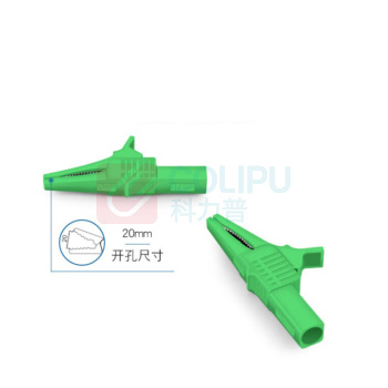 汇君 铜鳄鱼夹32A1000V耐高压电夹 4mm插孔测试夹 