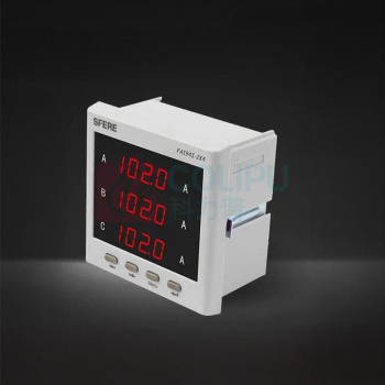 斯菲尔 电流表 PA194I-2X4 开孔111×111电源:AC、DC(80-270V) 可选择倍率:35A/5A或75A/5A或100A/5A或300A/5A,精度:0.5级