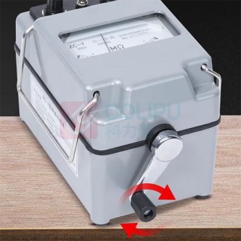 钺牌电仪 手摇式电阻测试仪 手动电阻摇表 手摇兆欧表 ZC-7型 500V/500MΩ