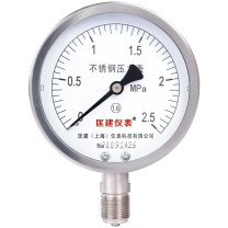 匡建仪表 不锈钢压力表 Y-100BF 0~2.5MPa M20×1.5