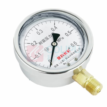 匡建仪表 耐震压力表 YTN-100 0-0.6MPa 表盘10cm