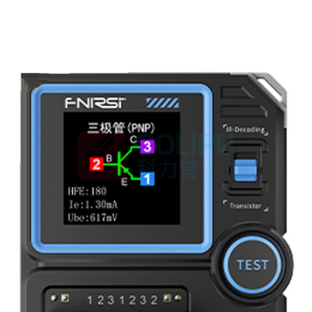 FNIRSI 防烧LCR晶体管测试仪 LCR-P1 显示屏1.44寸 稳压二极管可测范围0.01-32V (黑色) 不含检测费用