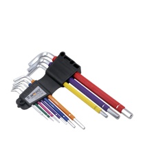 维度 WEDO 9pcs注塑柄镜面特长内六角 (平头) WEDO182-S9 1.5,2,2.5,3,4,5,6,8,10