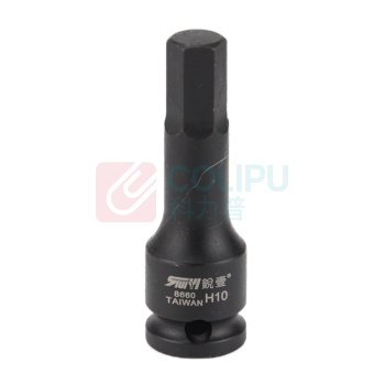 锐壹 内六角旋具套筒 H10 3/8" 长度60mm 六角风炮起子汽车维修重型套筒气动套筒头 5个/包