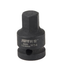 锐壹 内六角旋具套筒 H14 1/2” 长度40mm 六角风炮起子汽车维修重型套筒气动套筒头 8个/包