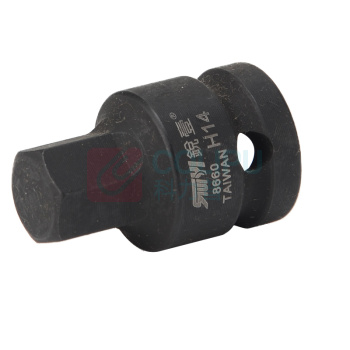 锐壹 内六角旋具套筒 H14 1/2" 长度40mm 六角风炮起子汽车维修重型套筒气动套筒头 8个/包