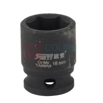 锐壹 外六角套筒 H16 3/8" 长度36mm 六角风炮汽车维修重型套筒气动套筒头 10个/包