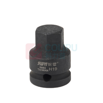 锐壹 内六角旋具套筒 H19 1/2" 长度40mm 六角风炮起子汽车维修重型套筒气动套筒头 6个/包