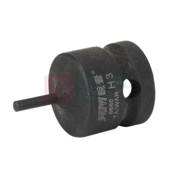 锐壹 内六角旋具套筒 H3 1/2" 长度40mm 六角风炮起子汽车维修重型套筒气动套筒头 8个/包
