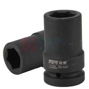 锐壹 外六角套筒 H30 1" 长度80mm 六角风炮汽车维修重型套筒气动套筒头 2个/包