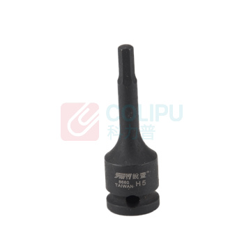 锐壹 内六角旋具套筒 H5 3/8" 长度60mm 六角风炮起子汽车维修重型套筒气动套筒头 5个/包