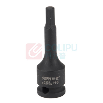 锐壹 内六角旋具套筒 H6 3/8" 长度60mm 六角风炮起子汽车维修重型套筒气动套筒头 5个/包