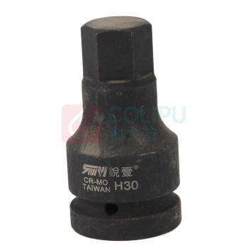 锐壹 内六角旋具套筒 H30 1" 长度100mm 六角风炮起子汽车维修重型套筒气动套筒头