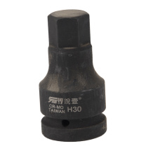 锐壹 内六角旋具套筒 H30 1” 长度100mm 六角风炮起子汽车维修重型套筒气动套筒头