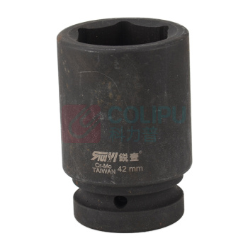 锐壹 外六角套筒 H42 1" 长度80mm 六角风炮汽车维修重型套筒气动套筒头