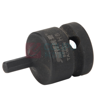 锐壹 内六角旋具套筒 H5 1/2" 长度40mm 六角风炮起子汽车维修重型套筒气动套筒头 8个/包