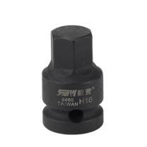 锐壹 内六角旋具套筒 H16 1/2” 长度40mm 六角风炮起子汽车维修重型套筒气动套筒头 6个/包