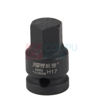 锐壹 内六角旋具套筒 H17 1/2" 长度40mm 六角风炮起子汽车维修重型套筒气动套筒头 6个/包