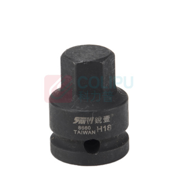 锐壹 内六角旋具套筒 H18 1/2" 长度40mm 六角风炮起子汽车维修重型套筒气动套筒头 6个/包