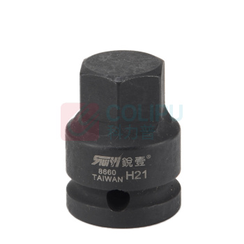 锐壹 内六角旋具套筒 H21 1/2" 长度40mm 六角风炮起子汽车维修重型套筒气动套筒头 6个/包
