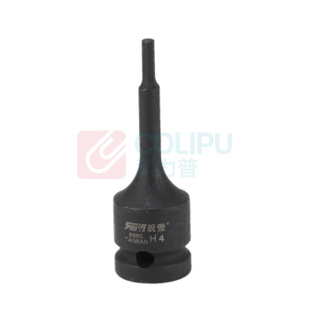 锐壹 内六角旋具套筒 H4 1/2" 长度78mm 六角风炮起子汽车维修重型套筒气动套筒头 6个/包