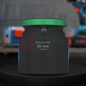 博世 BOSCH 1/2”套筒 10/11/13/17/19/21/22/24/27mm(长77mm),9支装 2608003040