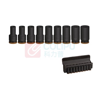博世 BOSCH 3/4”套筒 17/19/21/22/23/24/27/30/32mm(长90mm),9支装 2608003042