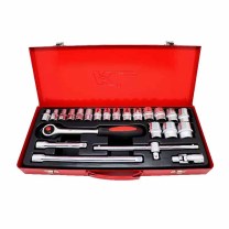 K牌 6角套筒扳手24件组快速棘轮套筒扳手 0207BSET-24 12.5MM系列 