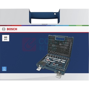 博世 BOSCH 80件1/4“和1/2"套筒组套 1600A03AD0